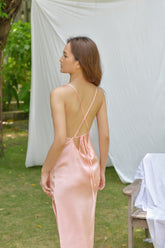 Olivia Open Back Silk Slip Dress
